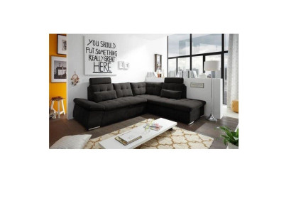 Corner sofa L-shape Sofa Couch Design Upholstery Modern Textile Bed function Fabric